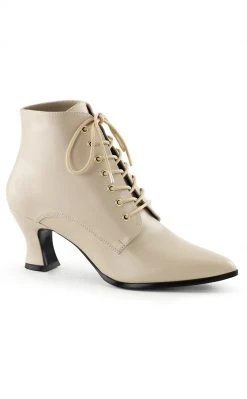 Funtasma VICTORIAN-35 Cream Pu Boots