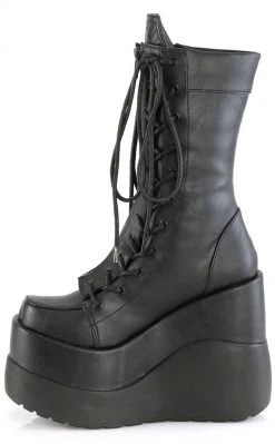 Demonia VOID-118 Black Vegan Leather Platform Boots Shoes