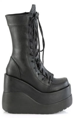 Demonia VOID-118 Black Vegan Leather Platform Boots Shoes