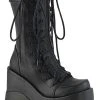 Demonia VOID-118 Black Vegan Leather Platform Boots Shoes 2 Demonia VOID-118 Black Vegan Leather Platform Boots Shoes