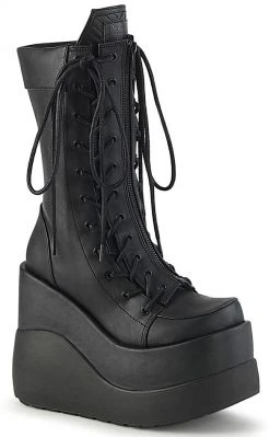 Demonia VOID-118 Black Vegan Leather Platform Boots Shoes