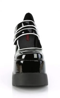 Demonia Shoes VOID-37 Black Patent Mary Jane Wedges 10 Demonia Shoes VOID-37 Black Patent Mary Jane Wedges