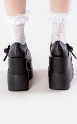 Demonia Shoes VOID-38 Matte Black Mary Jane Wedges (AU Stock) 10 Demonia Shoes VOID-38 Matte Black Mary Jane Wedges (AU Stock)