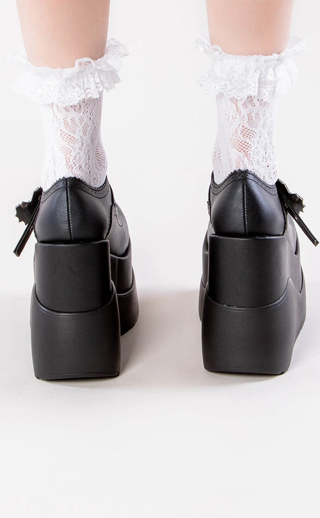 Demonia Shoes VOID-38 Matte Black Mary Jane Wedges (AU Stock) 5 Demonia Shoes VOID-38 Matte Black Mary Jane Wedges (AU Stock)