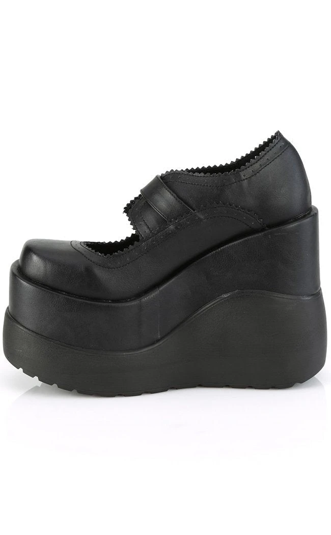 Demonia Shoes VOID-38 Matte Black Mary Jane Wedges (AU Stock) 6 Demonia Shoes VOID-38 Matte Black Mary Jane Wedges (AU Stock)