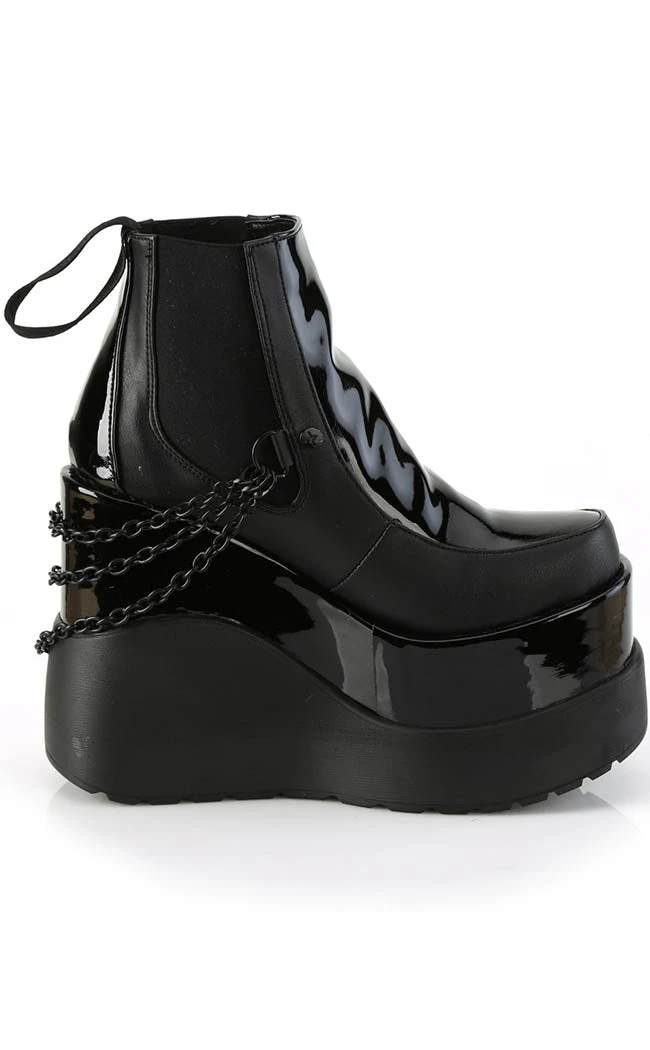 Demonia Shoes VOID-50 Black Matte/Patent Ankle Boots 7 Demonia Shoes VOID-50 Black Matte/Patent Ankle Boots