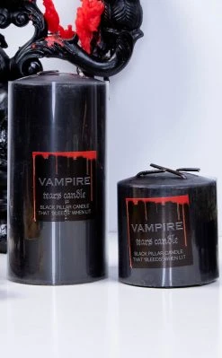 Gothic Gifts Vampire Pillar Candle | Small 9 Gothic Gifts Vampire Pillar Candle | Small