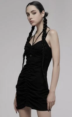 Punk Rave Velika Bodycon Dress | Black Clothing