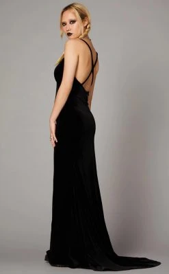 Black Friday Velour Goth Formal Dress | Black Clothing