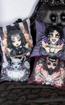 Rose Demon Velvet Cushion Cover | Death Before Decaf Home & Gifts 7 Rose Demon Velvet Cushion Cover | Death Before Decaf Home & Gifts
