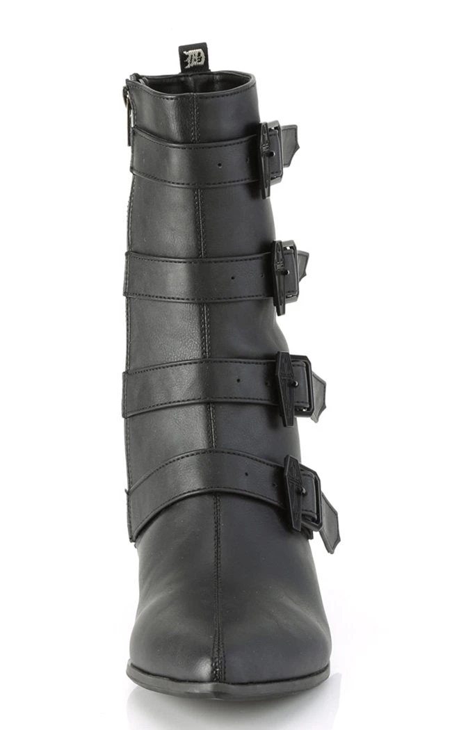 Demonia WARLOCK-110-C Black Vegan Winklepicker Coffin Boots 4 Demonia WARLOCK-110-C Black Vegan Winklepicker Coffin Boots