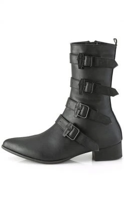 Demonia WARLOCK-110-C Black Vegan Winklepicker Coffin Boots 9 Demonia WARLOCK-110-C Black Vegan Winklepicker Coffin Boots