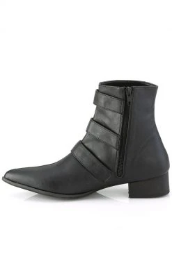 Demonia WARLOCK-50-C Black Vegan Winklepicker Coffin Boots Shoes