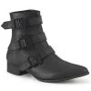 Demonia WARLOCK-50-C Black Vegan Winklepicker Coffin Boots Shoes