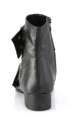 Demonia Shoes WARLOCK-55 Black Vegan Winklepicker Boots