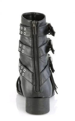 Demonia Shoes WARLOCK-70 Black Matte Winklepicker Boots