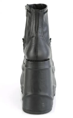 Demonia Shoes WAVE-110 Black Matte Stretch Ankle Boots