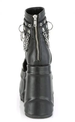 Demonia WAVE-22 Black Vegan Leather Platform Sandals 10 Demonia WAVE-22 Black Vegan Leather Platform Sandals