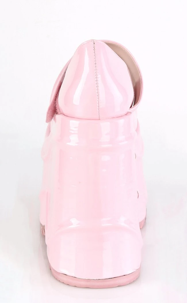 Demonia WAVE-32 Baby Pink Holographic Platform Mary Janes 6 Demonia WAVE-32 Baby Pink Holographic Platform Mary Janes