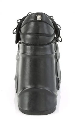 Demonia WAVE-48 Black Vegan Leather Platform Mary Janes Shoes