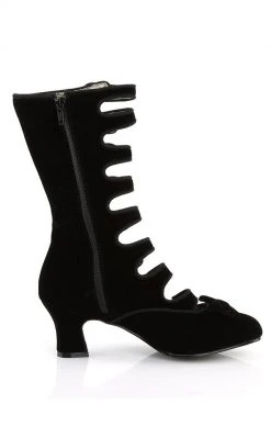 Bordello WHIMSEY-115 Blk Velvet Boots