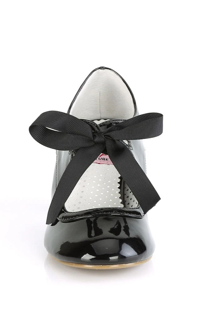 Pin Up Couture WIGGLE-32 Black Patent Faux Leather Heels (Last Pair: Size 8) 4 Pin Up Couture WIGGLE-32 Black Patent Faux Leather Heels (Last Pair: Size 8)