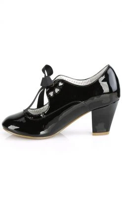 Pin Up Couture WIGGLE-32 Black Patent Faux Leather Heels (Last Pair: Size 8) 9 Pin Up Couture WIGGLE-32 Black Patent Faux Leather Heels (Last Pair: Size 8)