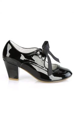 Pin Up Couture WIGGLE-32 Black Patent Faux Leather Heels (Last Pair: Size 8) 11 Pin Up Couture WIGGLE-32 Black Patent Faux Leather Heels (Last Pair: Size 8)