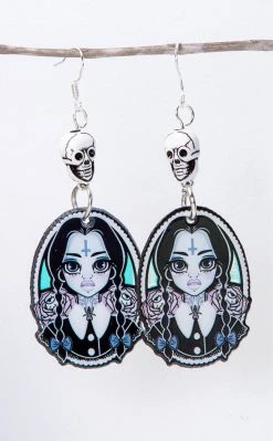 Rose Demon Jewellery Wednesday Holo Earrings