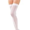 Starline White Opaque Thigh Highs
