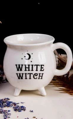 Homewares Witchcraft White Witch Cauldron Mug