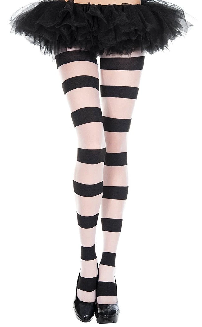 Music Legs Whitelisted Thick Stripe Pantyhose