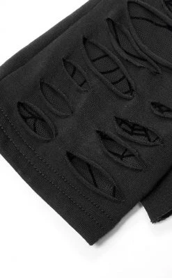 Punk Rave Widow's Web Armwarmers | Black Accessories