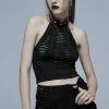Punk Rave Widow's Web Halter Top | Black & Green Clothing 1 Punk Rave Widow's Web Halter Top | Black & Green Clothing
