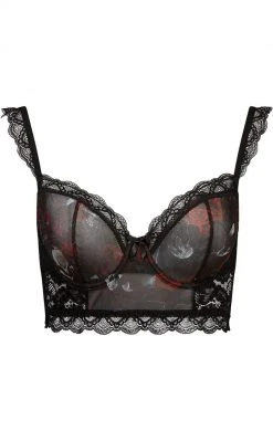 Killstar Wild Rose Mesh Bra Clothing