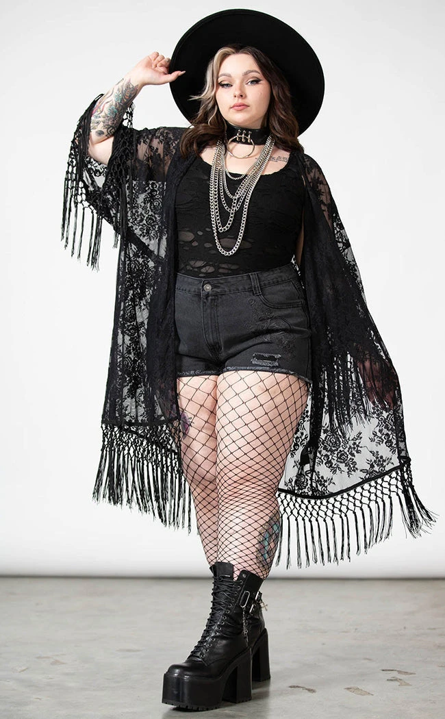 Killstar Witch Hazel Lace Kimono 4 Killstar Witch Hazel Lace Kimono