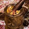 TB Wooden Pentagram Mortar And Pestle Witchcraft