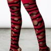 Killstar Wretched Soul Distress Socks | Black/Blood