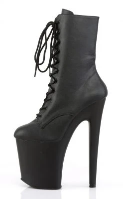 Pleaser XTREME-1020 Black Matte Ankle Boots Pole Shoes