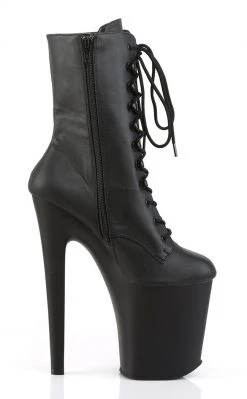 Pleaser XTREME-1020 Black Matte Ankle Boots Pole Shoes