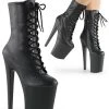 Pleaser XTREME-1020 Black Matte Ankle Boots Pole Shoes