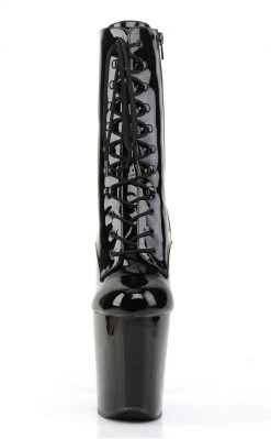 Pleaser Pole Shoes XTREME-1020 Black Patent Ankle Boots