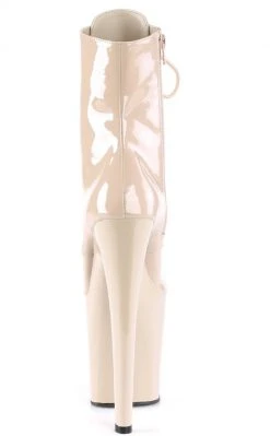 Pleaser XTREME-1020 Nude Patent Ankle Boots