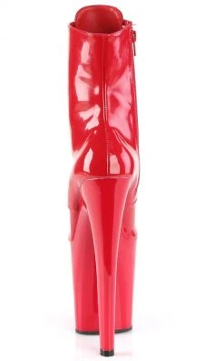 Pleaser XTREME-1020 Red Patent Ankle Boots