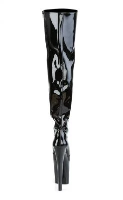 Pleaser XTREME-3010 Black Thigh High Boots