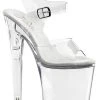 Pleaser Pole Shoes XTREME-808 Clear Heels