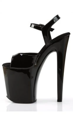 Pleaser Pole Shoes XTREME-809 Black Patent Heels