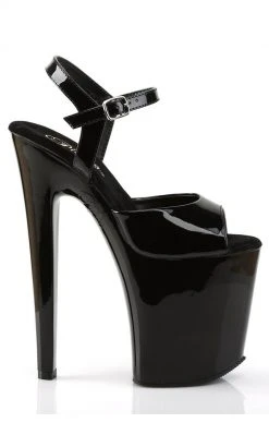 Pleaser Pole Shoes XTREME-809 Black Patent Heels