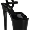 Pleaser Pole Shoes XTREME-809 Black Patent Heels