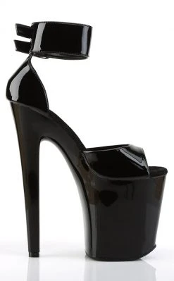 Pleaser XTREME-875 Black Heels Pole Shoes